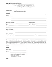 Free Download PDF Books, Work Report Confidentiality Agreement Template