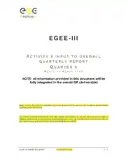 Quarter Activity Quarterly Report Template