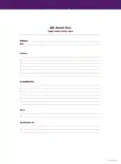 Free Download PDF Books, Sample Weekly Activity Report Template