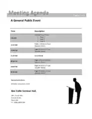Conference Call Scheduled Meeting Aganda Template