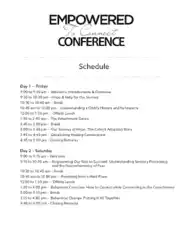 Empowered To Connect Conference Schedule Template