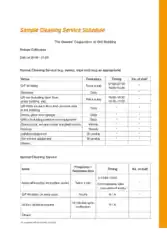 Free Download PDF Books, Office Cleaning Services Schedule Template