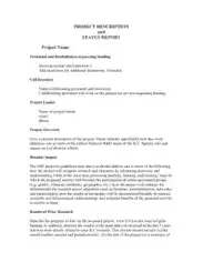 Project Description and Status Report Template