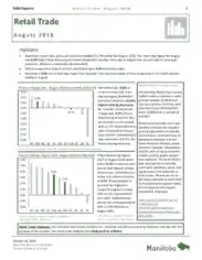 Monthly Retail Trade Report Sample Template