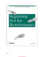 Beginning Perl for Bioinformatics, Pdf Free Download