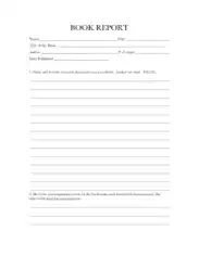 Book Report Forms Template