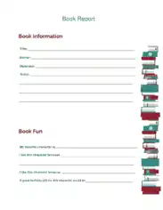 Free Download PDF Books, Book Report Sample Template