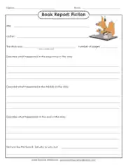 Reading Report Fiction Template