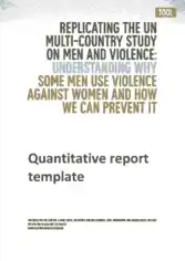 Free Download PDF Books, Men and Violence Quantitative Report Template