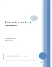 Primary Research Report Template