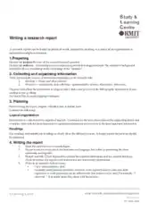 University Research Project Report Format Template