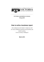 Company Project Report Example Template