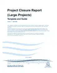 Free Download PDF Books, Large Projects Closure Report Template