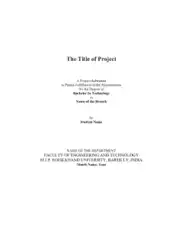 Seminar Project Report Template