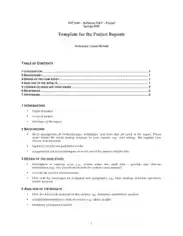 Simpe Project Report Sample Template