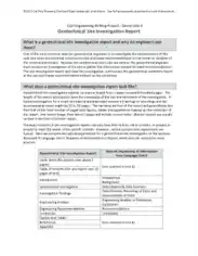 Free Download PDF Books, Geo Technical Site Investigation Report Sample Template