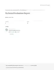 Technical Evaluation Report Template