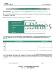Credit and Debit Card Authorization Form Template