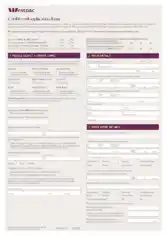 Credit Card Application Form Template