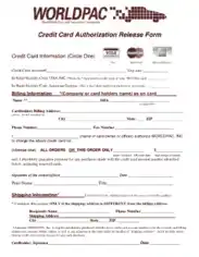 Free Download PDF Books, Credit Card Authorization Release Form Template