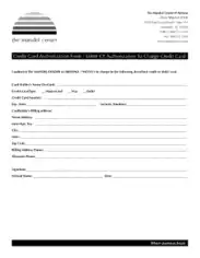 Credit Card Letter Of Authorization Form Template