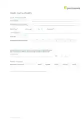 Generic Credit Card Authority Form Template