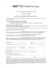 Recurring Credit Card Authorization Form Sample Template
