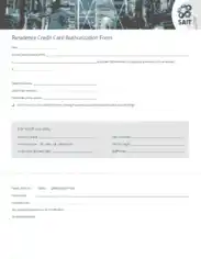 Free Download PDF Books, Student Credit Card Authorization Form Template