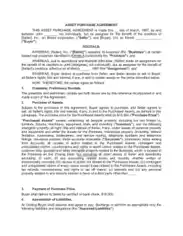 Asset Purchase Acquisition Agreement Template
