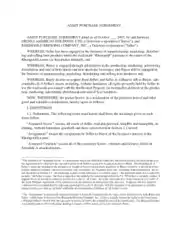 Company Asset Purchase Agreement Sample Template