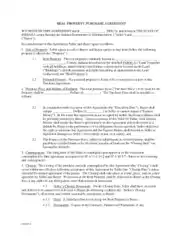Free Download PDF Books, Real Property Purchase Agreement Template