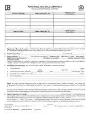 Purchase and Sale Contract Agreement Template