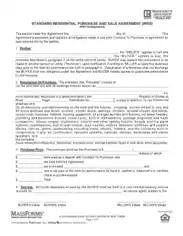 Residential Purchase and Sales Agreement Template