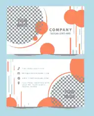 Checkered Circles Business Card Template Free Vector
