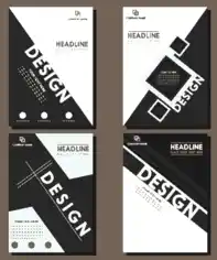 Brochure Cover Design Modern Style Free Vector