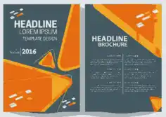 Brochure Design Modern Triangles Illustration Free Vector