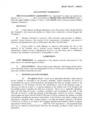 Business Management Contract Agreement Template