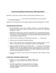Community Business Pertnership Agreement Template