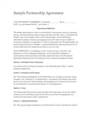 Free Download PDF Books, Construction Business Partnership Agreement Template