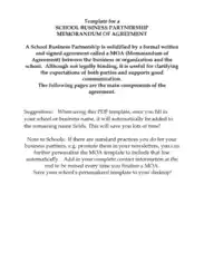 School Business Partnership Agreement Template