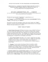 Business Purchase Agreement Draft Template
