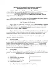 Restaurant Business Purchase and Sale Agreement Template