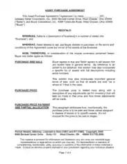 Sample Asset Purchase Agreement Template