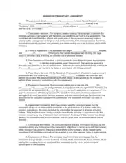 Business Consultant Agreement Sample Template