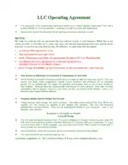 Free Download PDF Books, Operating Agreement of Company LLC Template