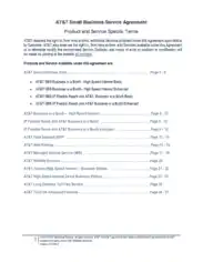 ATnT Small Business Service Agreement Template