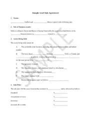 Free Download PDF Books, Business Asset Sales Agreement Template