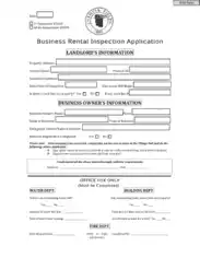 Free Download PDF Books, Business Rental Inspection Application Template