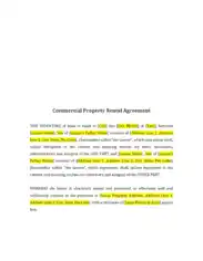 Commercial Property Rental Agreement Format Template