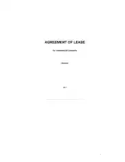 Agreement of Lease Commercial Property Template